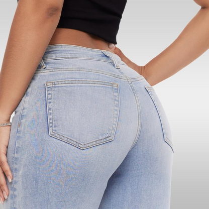 Lounge™ Mid-Low Rise Stretch Wide-Leg Baggy Jeans - Lounge