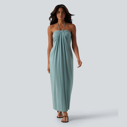Solara Tie-Back Maxi Dress with Pockets