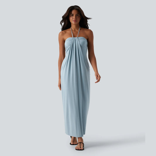 Solara Tie-Back Maxi Dress with Pockets