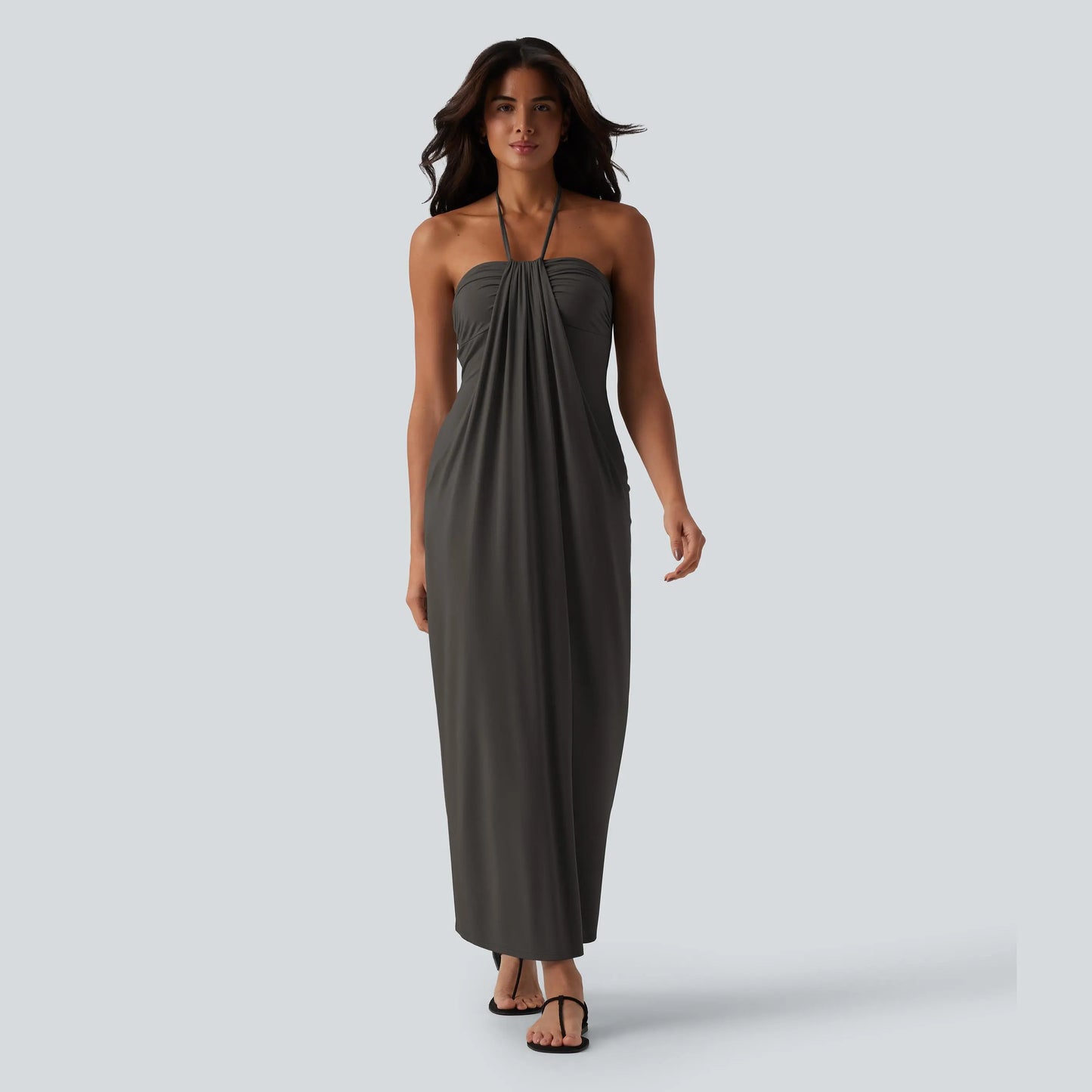 Solara Tie-Back Maxi Dress with Pockets