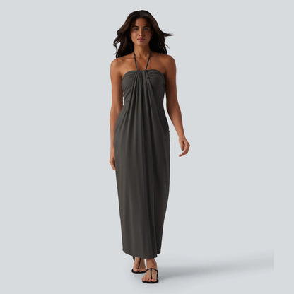 Solara Tie-Back Maxi Dress with Pockets