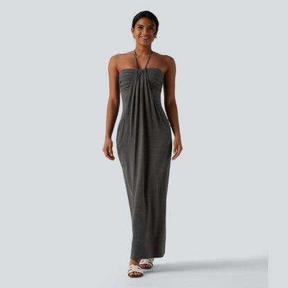 Solara Tie-Back Maxi Dress with Pockets
