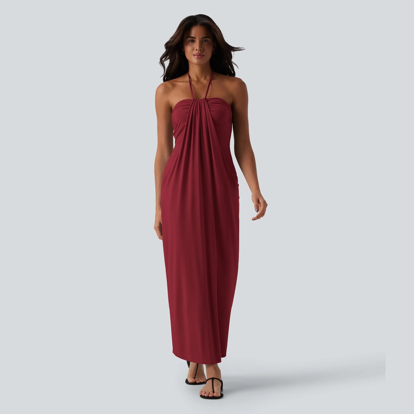 Solara Tie-Back Maxi Dress with Pockets