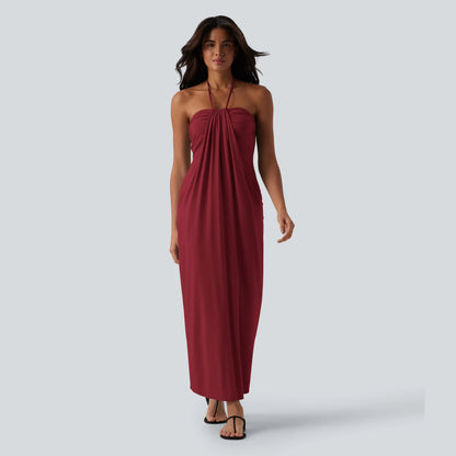 Solara Tie-Back Maxi Dress with Pockets