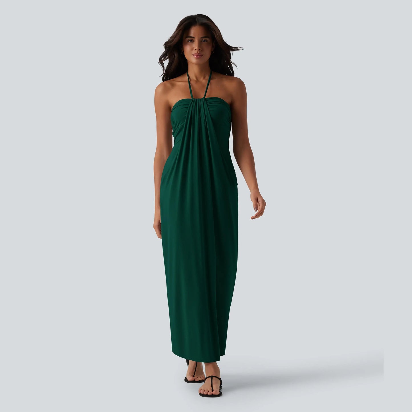 Solara Tie-Back Maxi Dress with Pockets