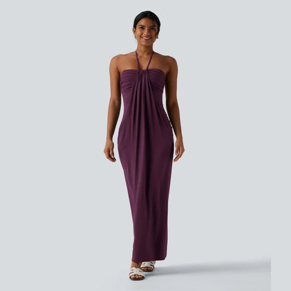 Solara Tie-Back Maxi Dress with Pockets