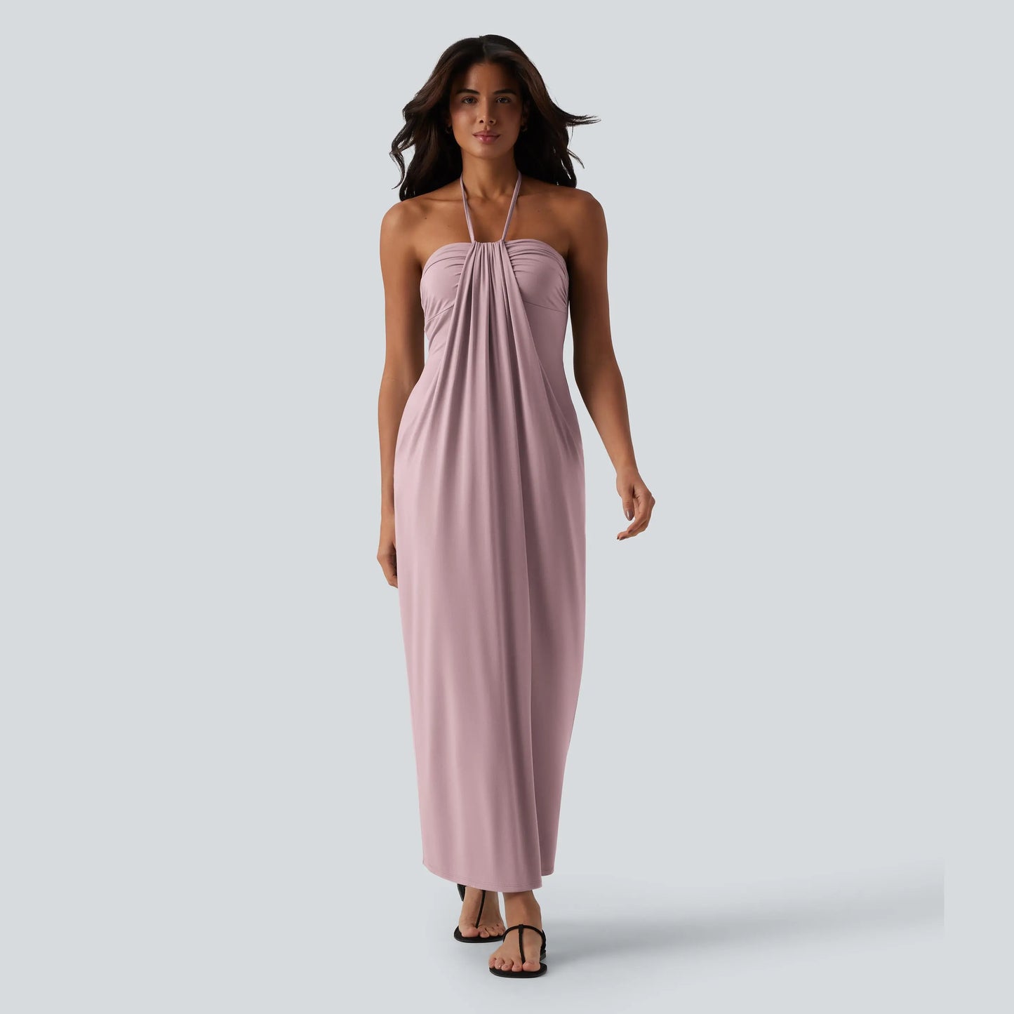 Solara Tie-Back Maxi Dress with Pockets