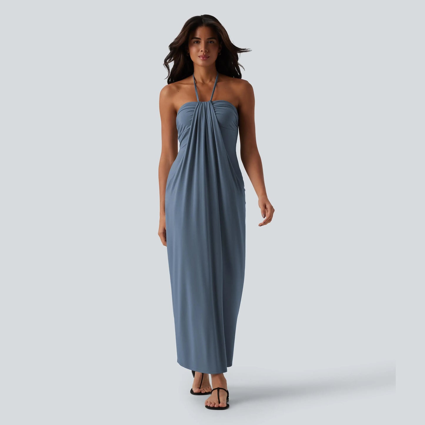 Solara Tie-Back Maxi Dress with Pockets