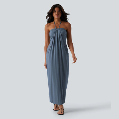 Solara Tie-Back Maxi Dress with Pockets