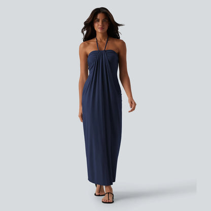 Solara Tie-Back Maxi Dress with Pockets