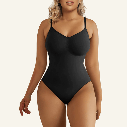 VELARE Seamless Adjustable Straps Tummy Control Thong Bodysuit