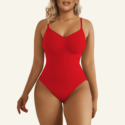 VELARE Seamless Adjustable Straps Tummy Control Thong Bodysuit