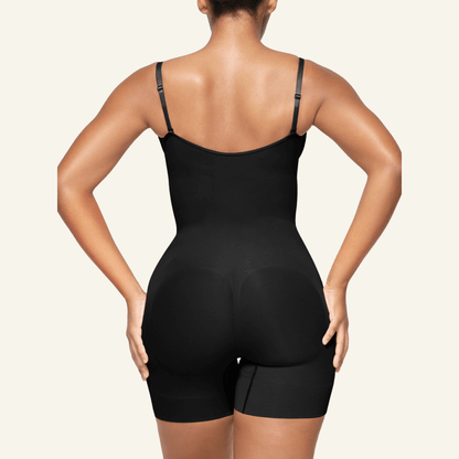 Velare Seamless Open-Bust Tummy Control Shorts Bodysuit