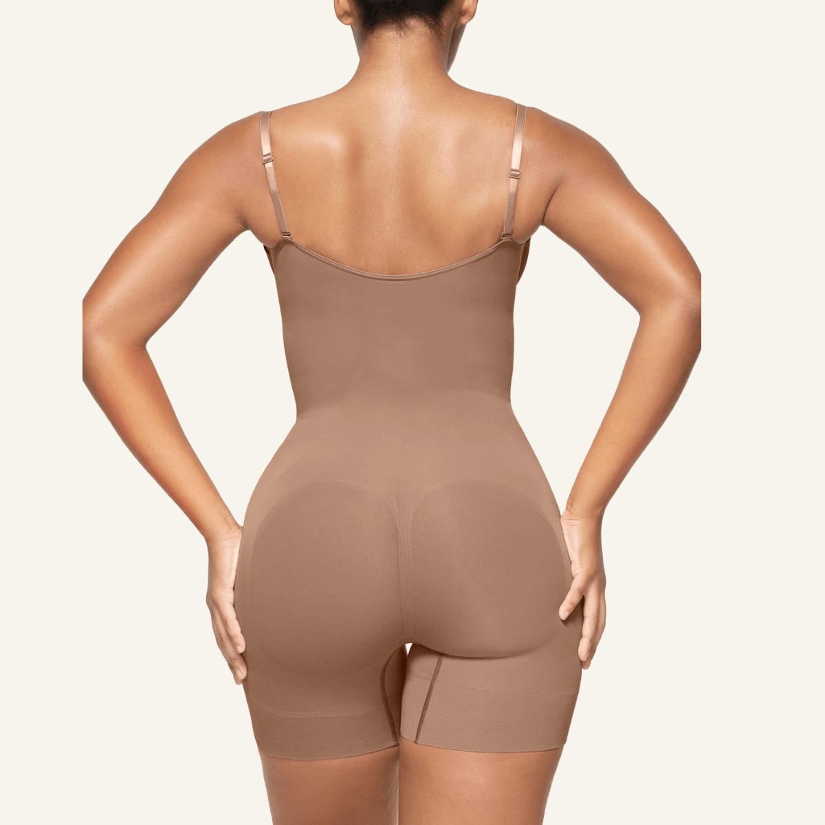 Velare Seamless Open-Bust Tummy Control Shorts Bodysuit
