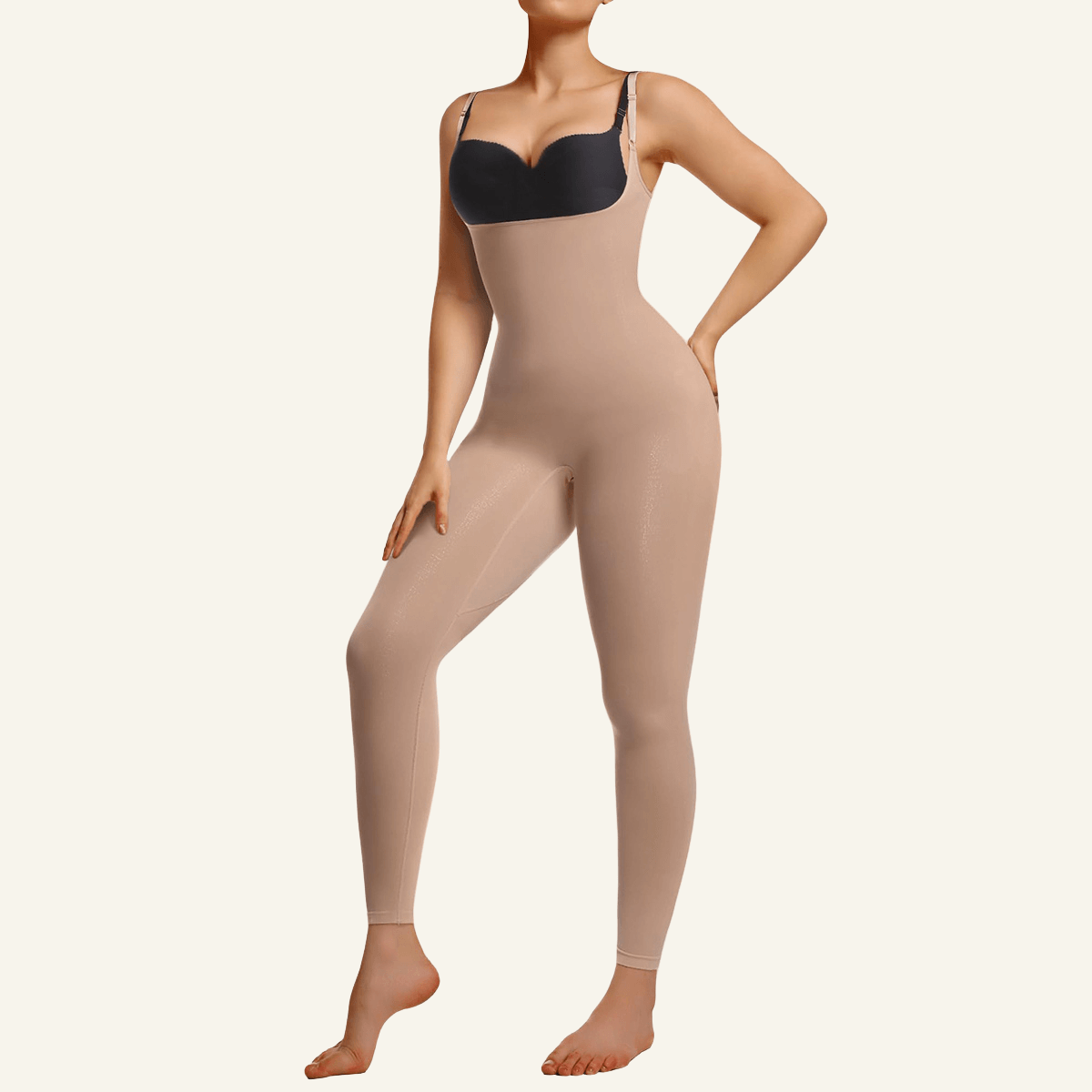 VELARE 3-in-1 Seamless Open-Bust Tummy Control Legging Bodysuit