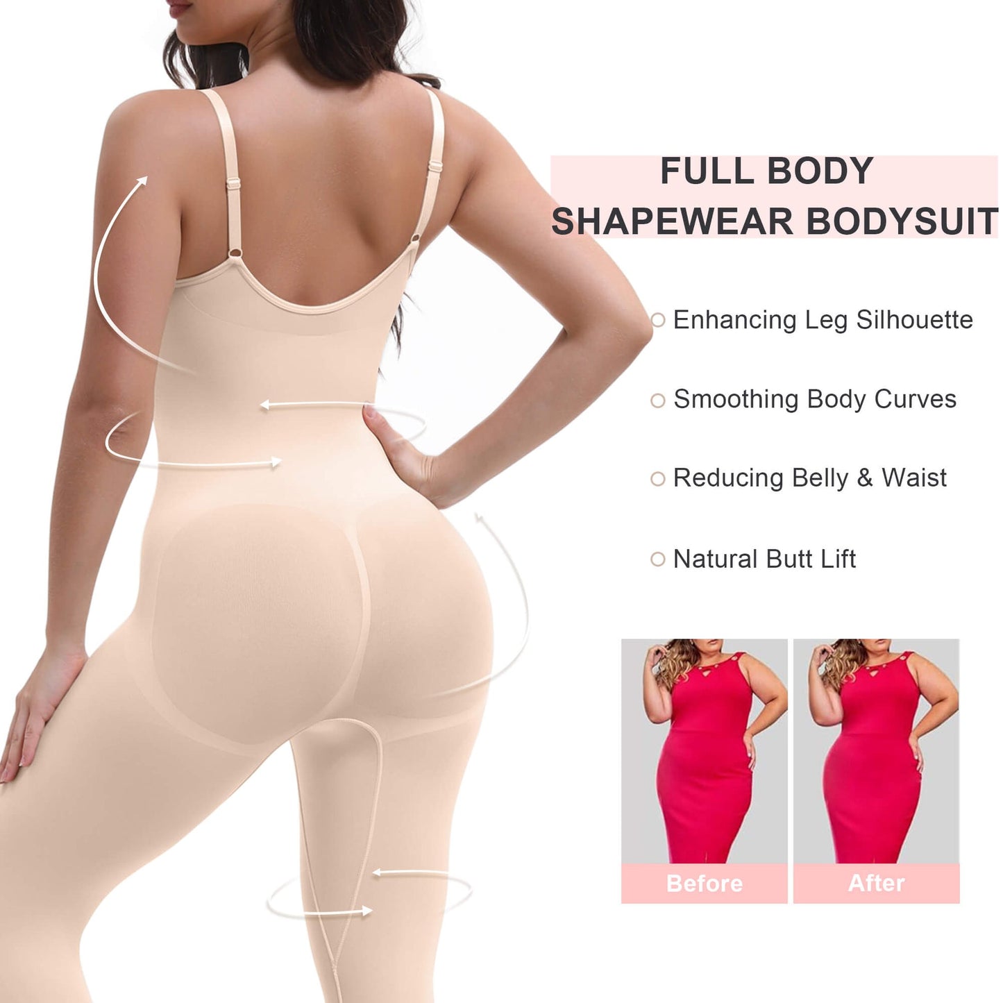 VELARE  3-in-1 Seamless Full Body Compression Legging Bodysuit