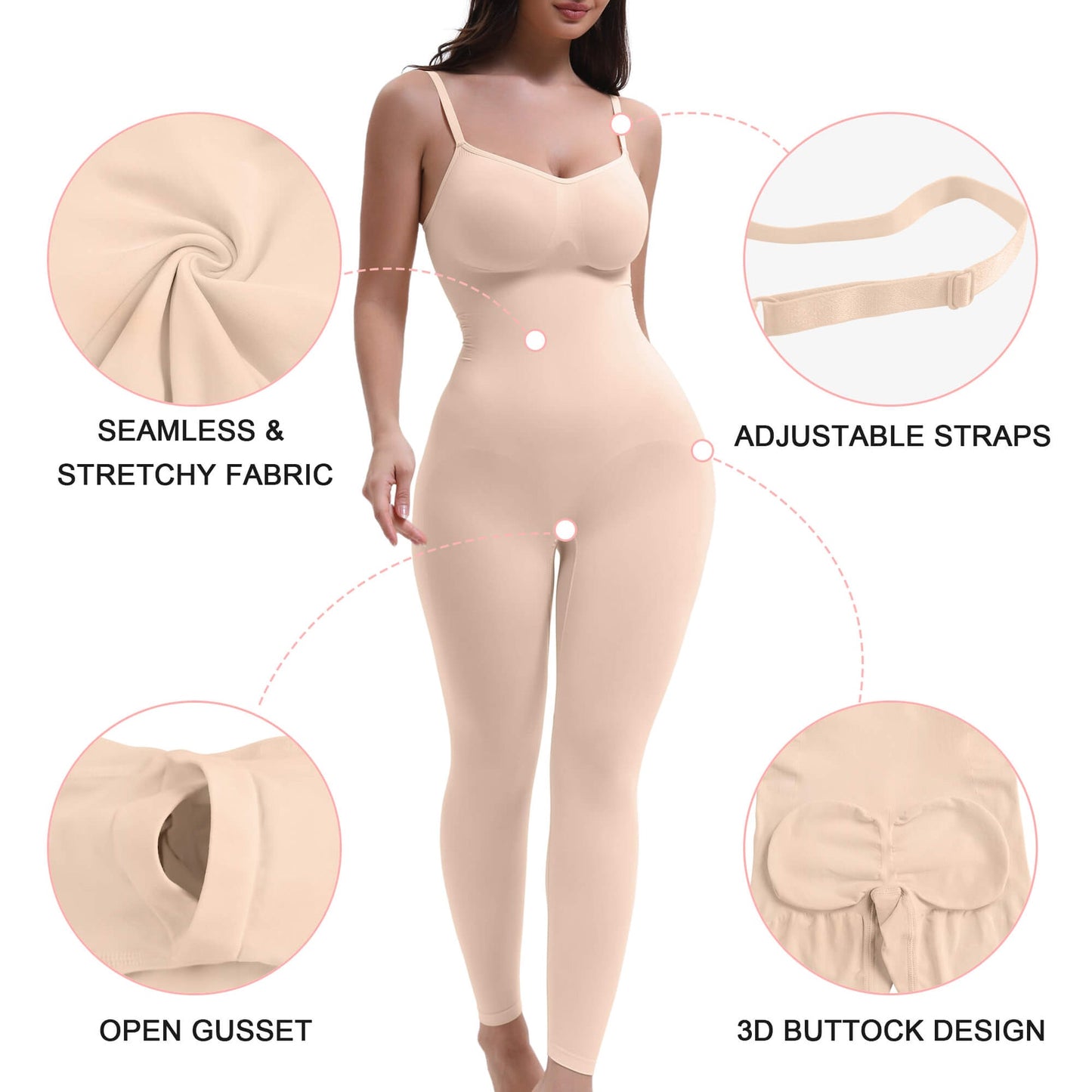 VELARE  3-in-1 Seamless Full Body Compression Legging Bodysuit