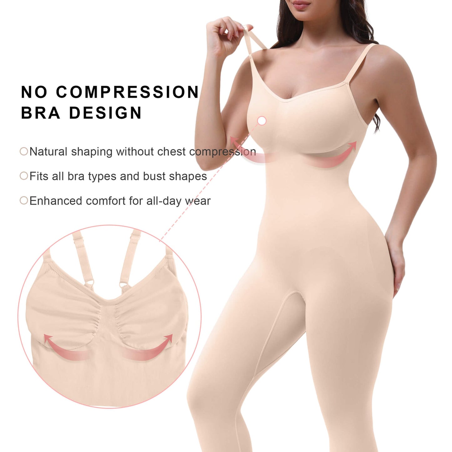 VELARE  3-in-1 Seamless Full Body Compression Legging Bodysuit