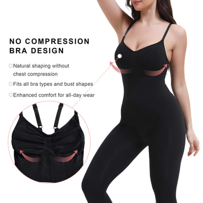 VELARE  3-in-1 Seamless Full Body Compression Legging Bodysuit