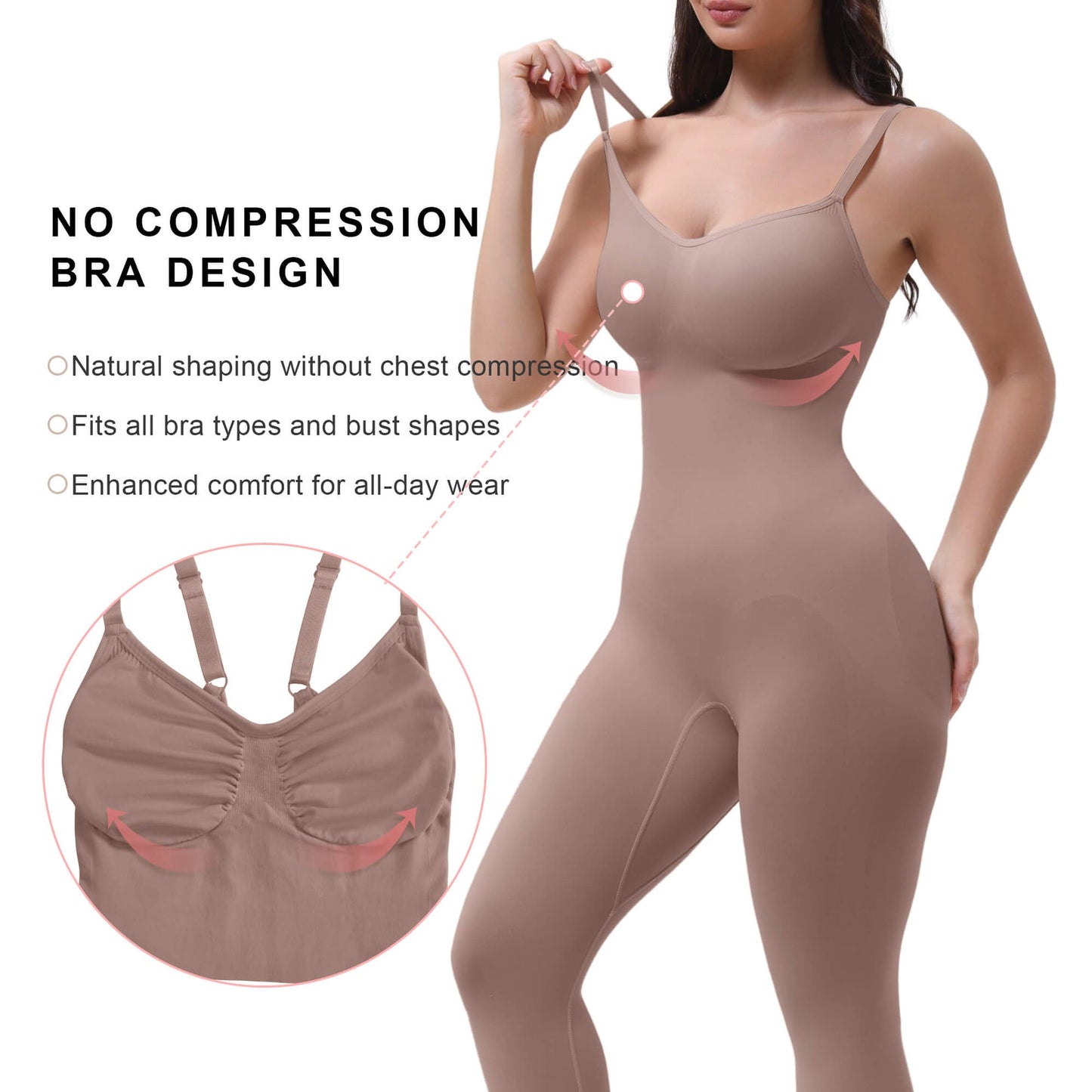 VELARE  3-in-1 Seamless Full Body Compression Legging Bodysuit