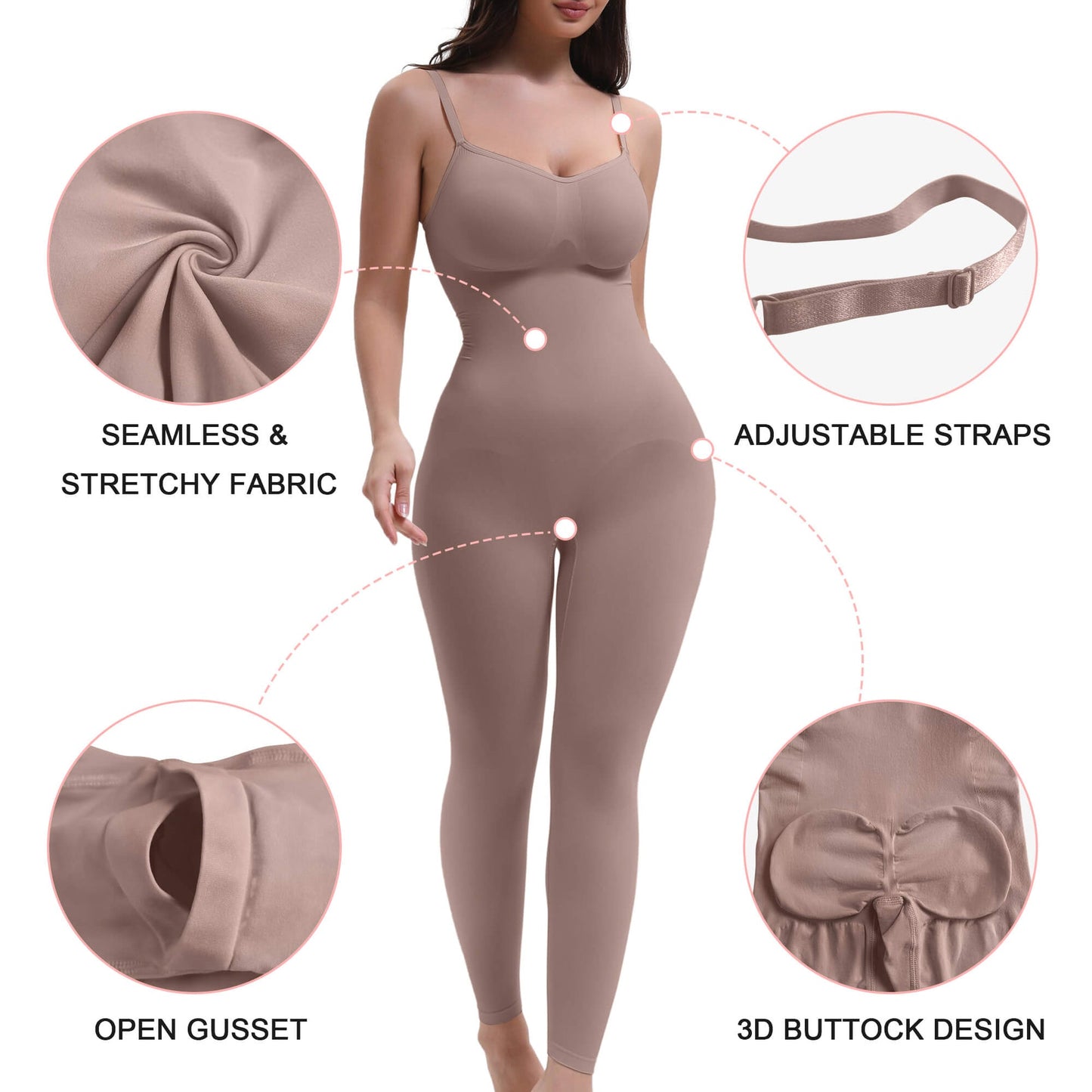 VELARE  3-in-1 Seamless Full Body Compression Legging Bodysuit