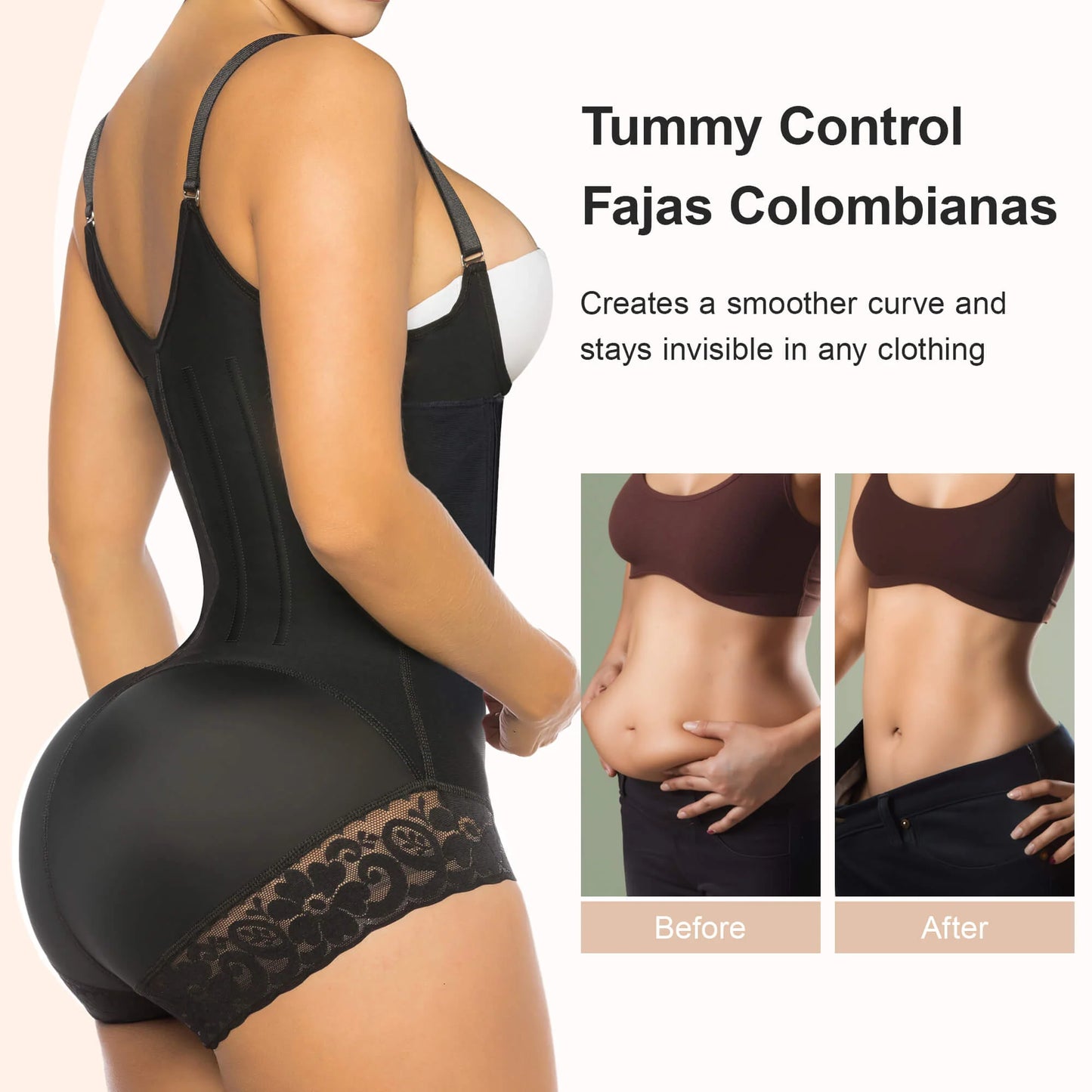 VELARE 8-Steel-Bone Brief-Style Colombian Faja