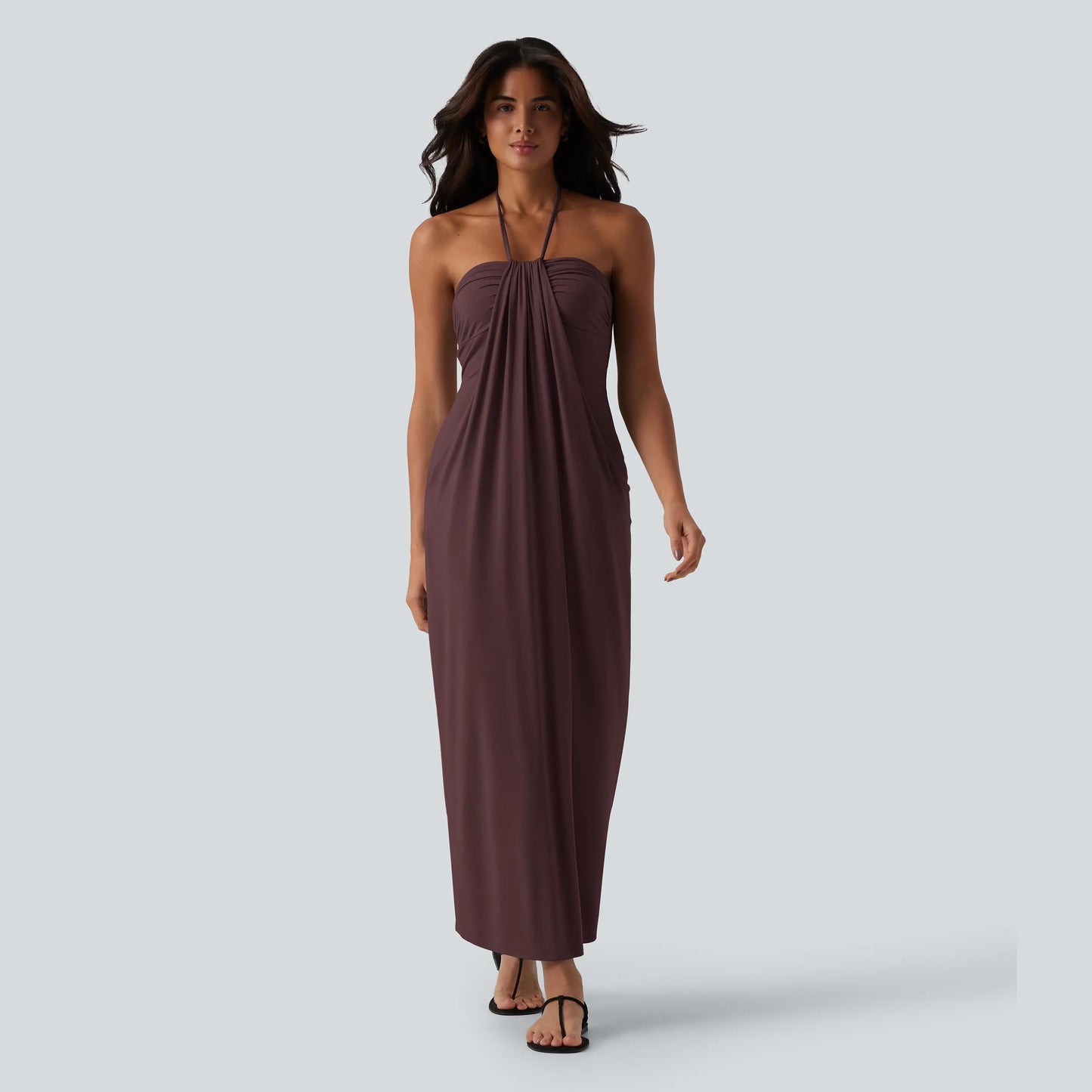 Solara Tie-Back Maxi Dress with Pockets