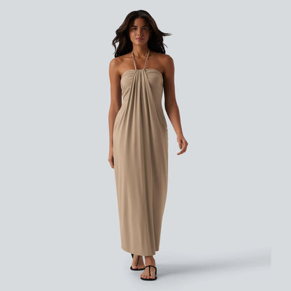 Solara Tie-Back Maxi Dress with Pockets