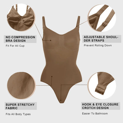 Velare™ Women Body-Shaping Tummy Control Thong Bodysuit Velare Official