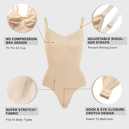 Velare™ Women Body-Shaping Tummy Control Thong Bodysuit Velare Official