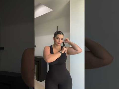 VELARE 3-in-1 Seamless Open-Bust Tummy Control Legging Bodysuit